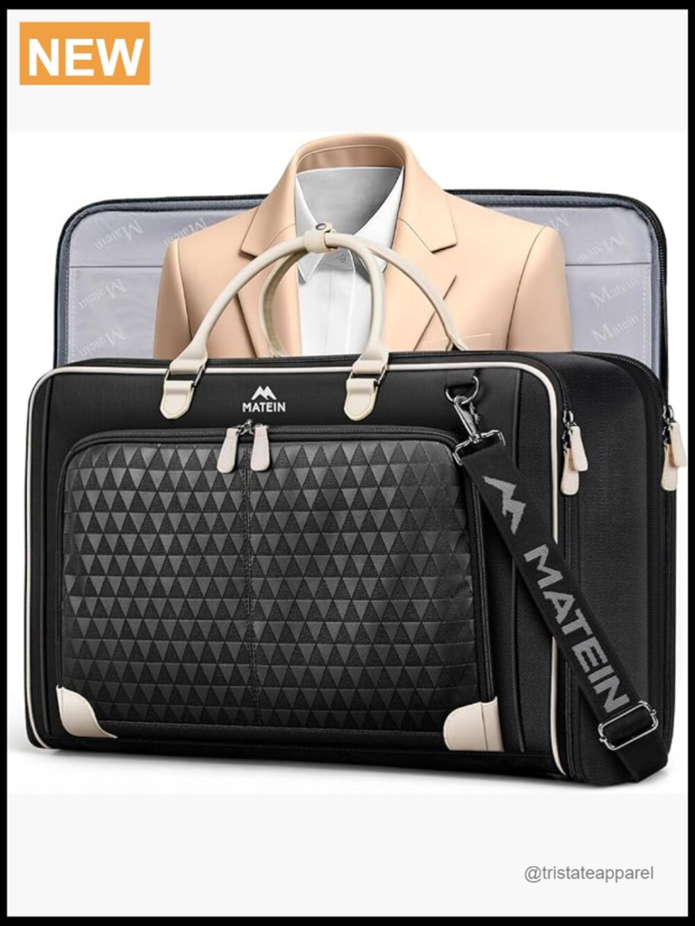 Travel Garment Bag for Suits, Carry On with USB & Shoe Pocket